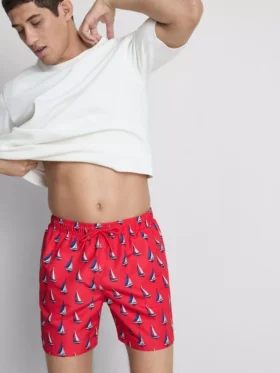 Zwemshort met zeilbootmotief