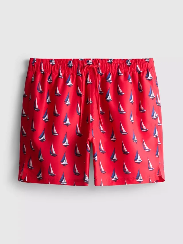 Zwemshort met zeilbootmotief
