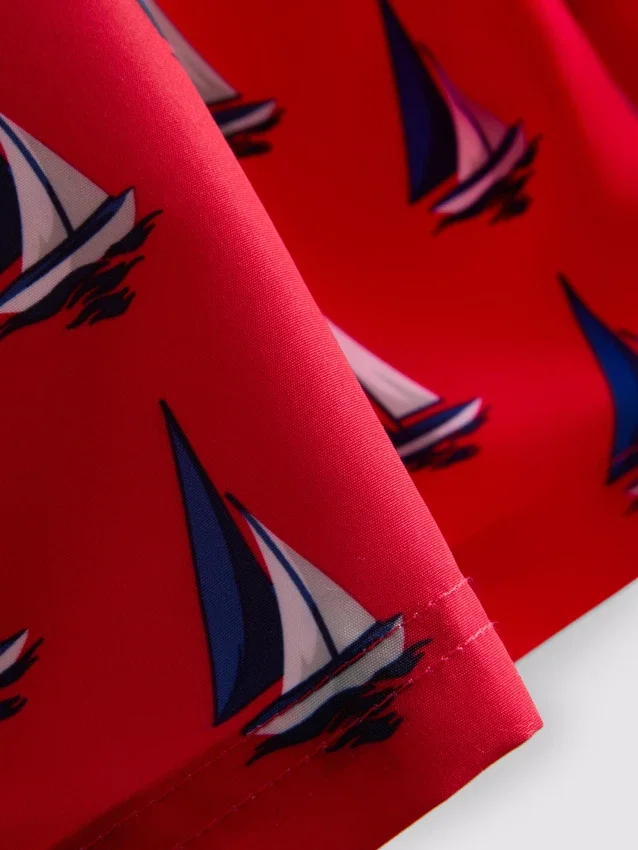 Zwemshort met zeilbootmotief