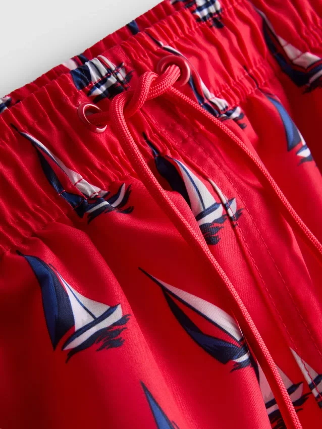 Zwemshort met zeilbootmotief